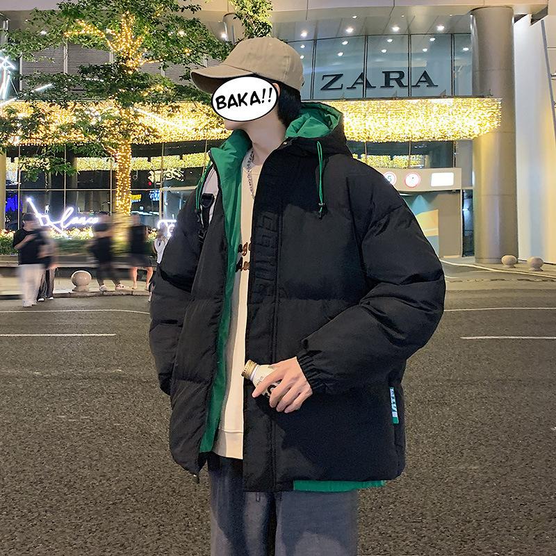 Men's Loose Casual Cotton Jacket Long Hip-Length Warm Winter Daily Coat