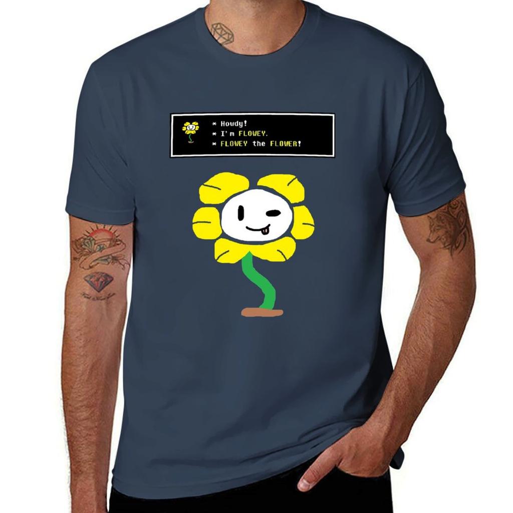 Undertale Flowey T-Shirt custom shirt anime clothes baggy shirts mens funny t shirts