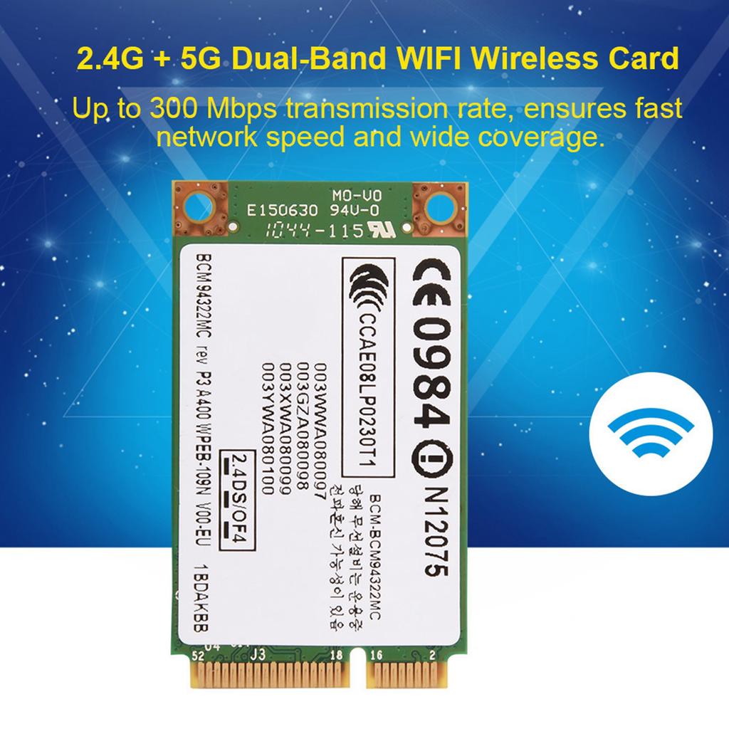 Professional 2.4G + 5G Dual Band   PCI‑E WIFI Wireless Card for