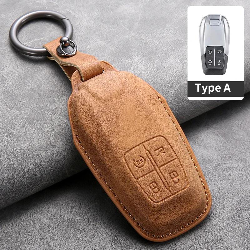 Car Key Case Cover For Ferrari F430 488 458 F12 Roma 812 F8 Leather Car Key Shell Accessories