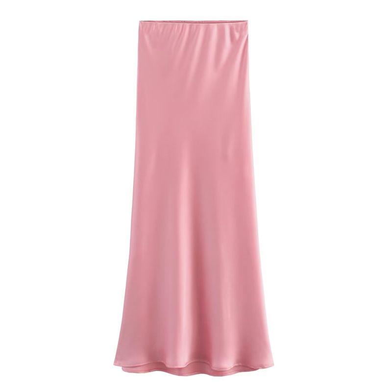 Fashion Kaslead Women's Silk Satin Skirt