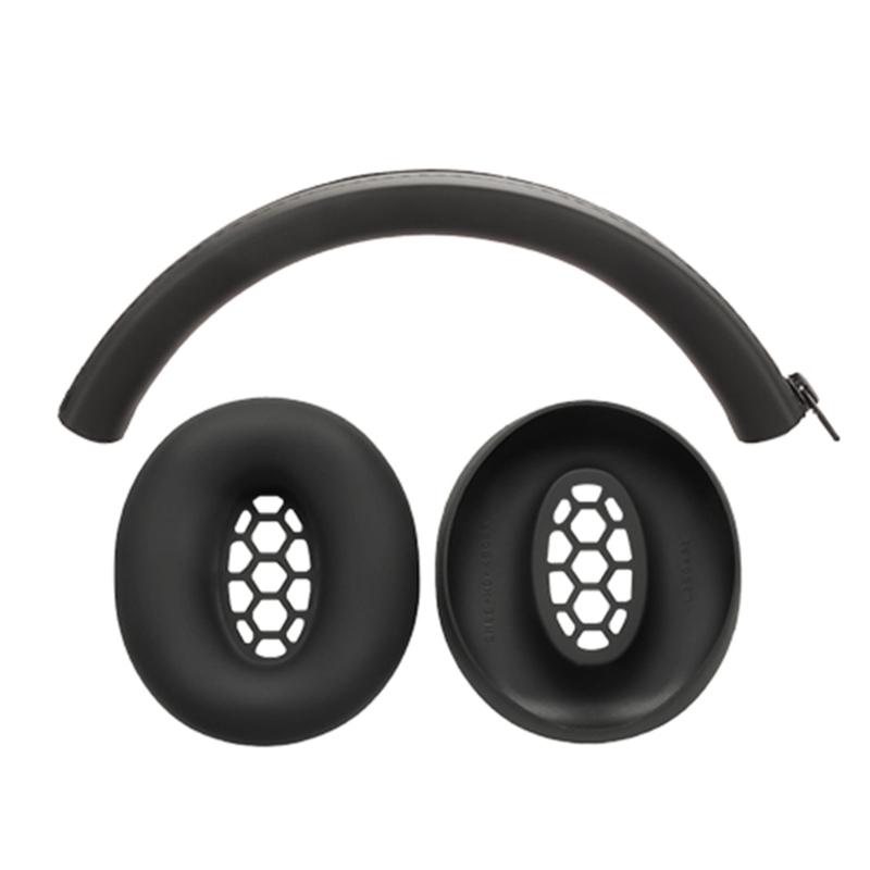 1Set Ear Pad Headbands Cover for HD450BT OverEar Headphones Elastics Earpads Silicone Cushions чёрный