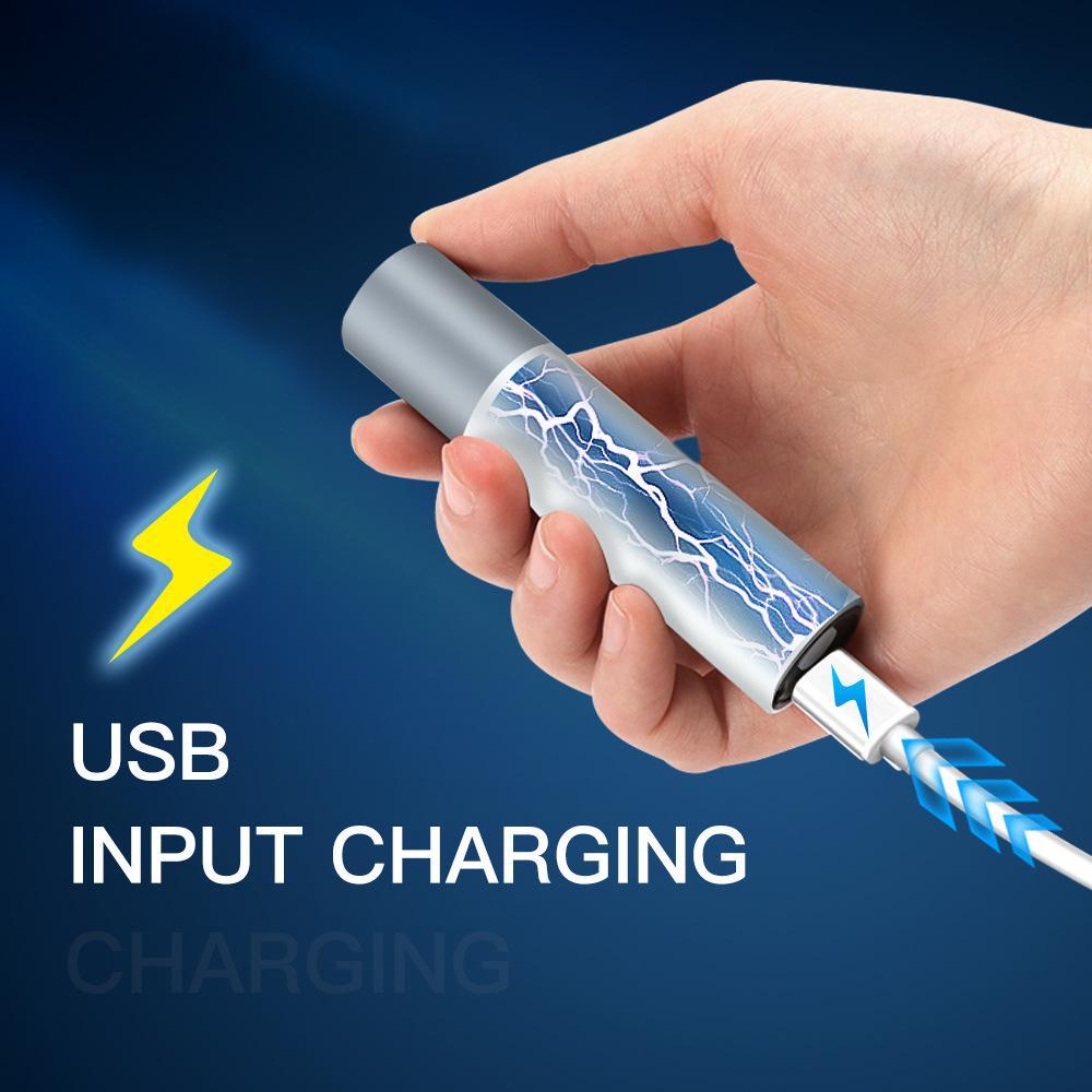 Portable Aluminum Alloy Flashlight Telescopic Zoom Strong Light Cob Work Light Led