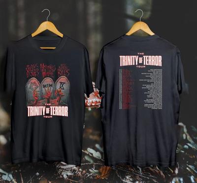 2022 The Trinity of Terror Tour T-Shirt, Black Veil Brides, Ice Nine Kills, MIW