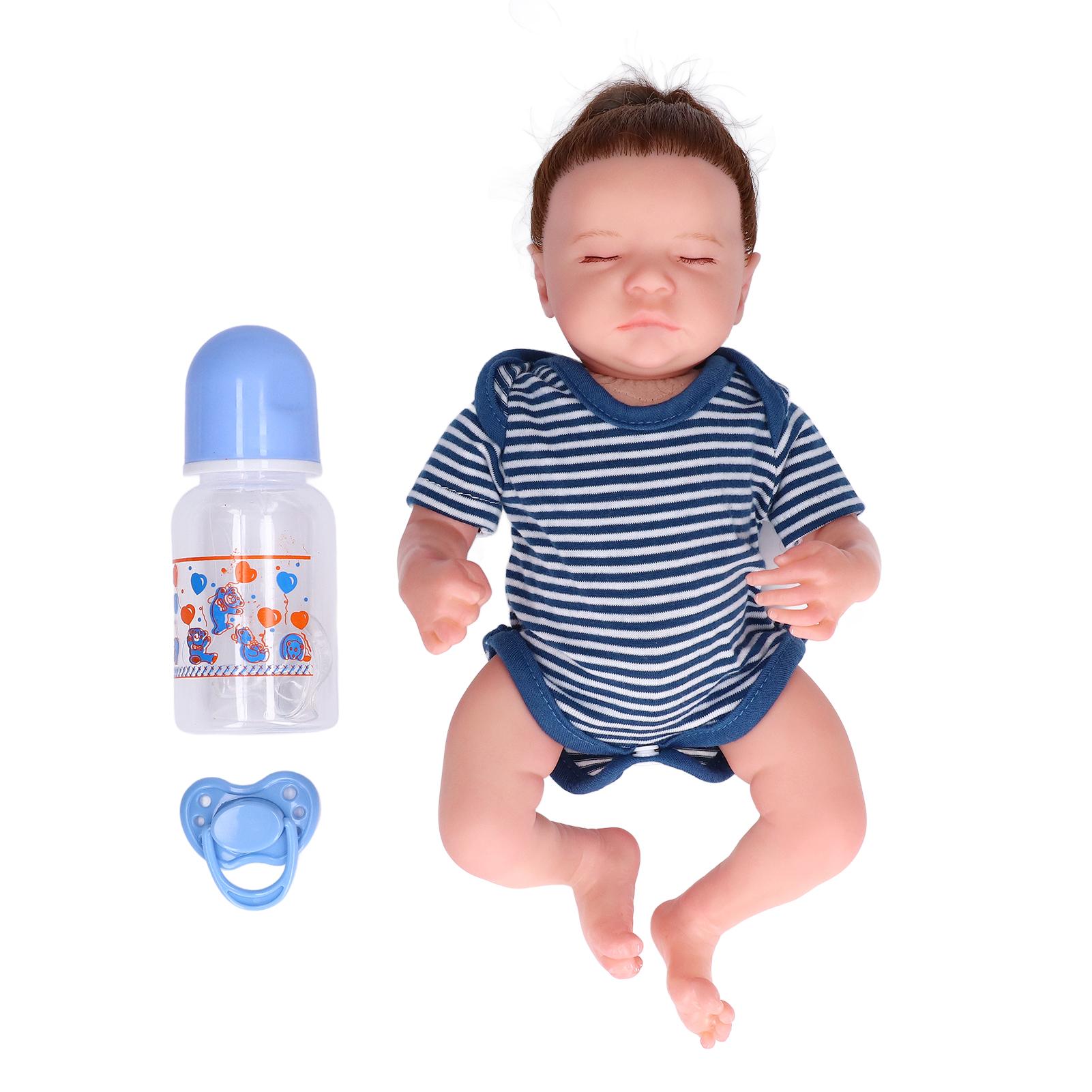 

12-дюймовая силиконовая кукла с закрытыми глазами, реалистичная, имитация новорожденных, моющиеся, водонепроницаемые, для младенцев