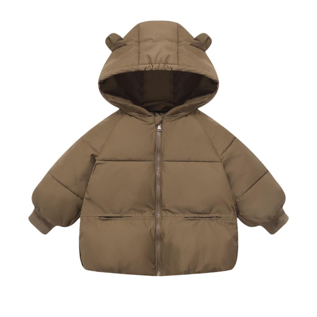 Herbst-Winter Kinder Gepolsterte Baumwolljacke - Kapuzenmantel, Dick, Warm für Jungen & Mädchen