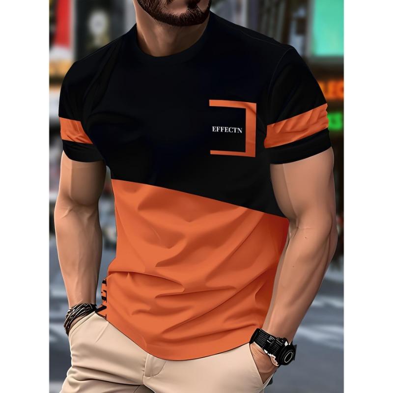 Street Hip-Hop T-Shirt Mode für Frühling Sommer Herren Freizeit Rundhals Kurzarm T-Shirt