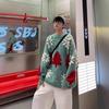 Cozy Christmas Reindeer Couple Sweater - Loose Fit, Fleece, Winter Knitwear