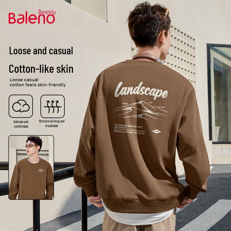 

Baleno Men s Loose Fit Crewneck Sweatshirt 3XL