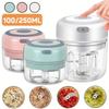 1 pz Tritaverdure Elettrico, Mini Robot da Cucina Ricaricabile USB Corpo in Acciaio Inossidabile e Batteria al Litio, Capacità 100ml/250ml, Frullatore per Aglio
