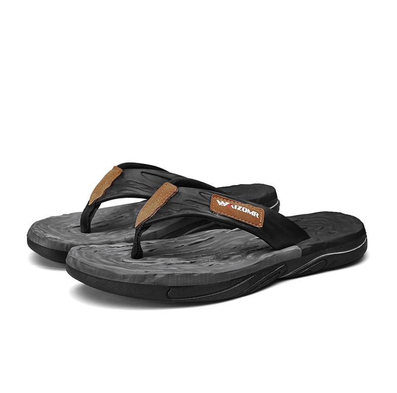 

Flip-flops men s Korean version of Vietnamese slippers men s toe-toe drag beach shoes quality sandals Flip-flops 39 сірий колір