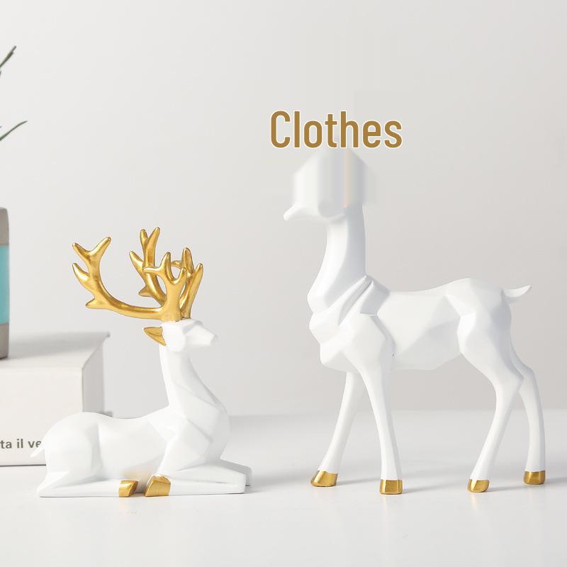 Nordic Modern Origami Elk Ornament for Living Room or Wine Cabinet - Housewarming Gift & Home Decor