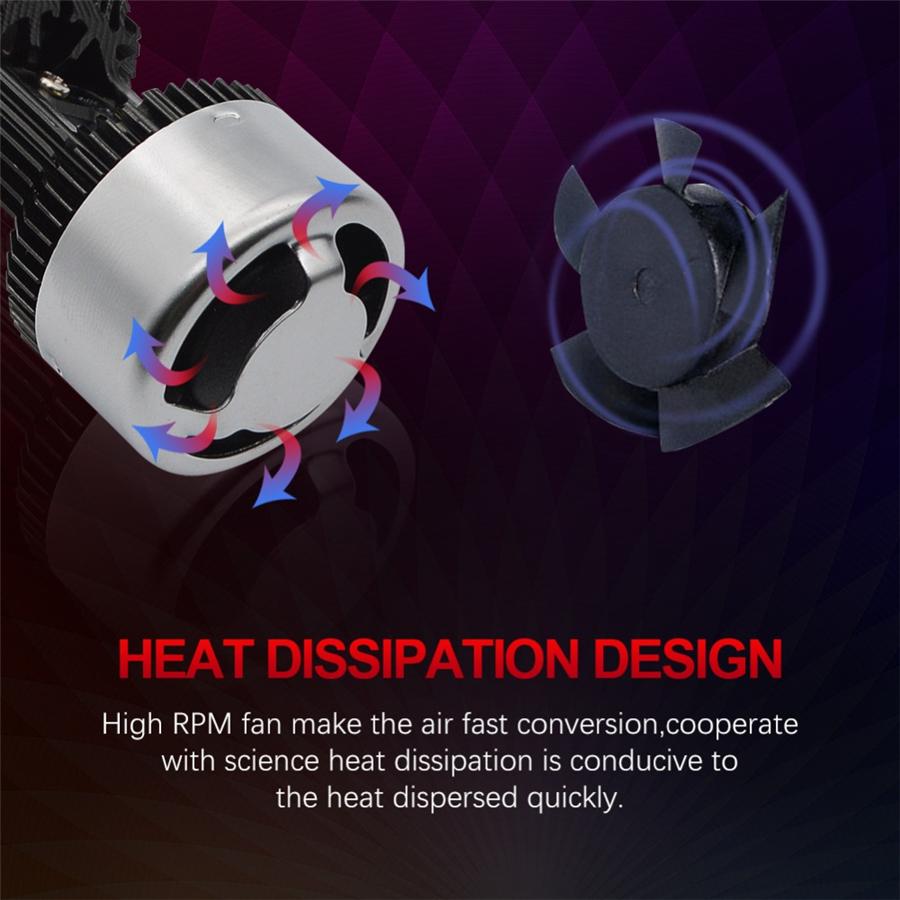1 Set H4 9003 HB2 Hi-Lo Beam Car LED Headlight Bulbs 25W + 25W 4400LM 6000K Auto Motorcycle Car Headlamp Fog Light Bulb DC 12V