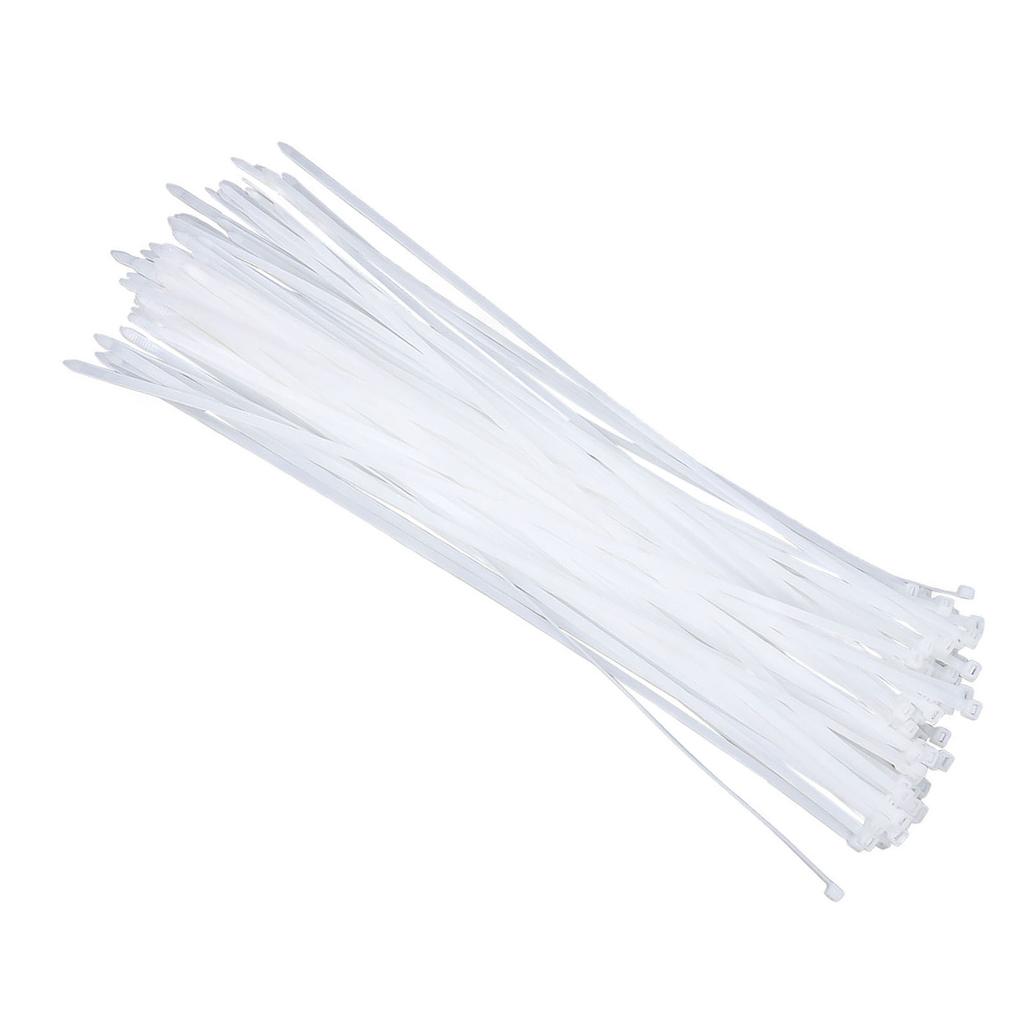 100pcs Cable Ties 250lbs Tensile Strength Extra Long Heavy Duty Nylon Ties for Indoor Outdoor White