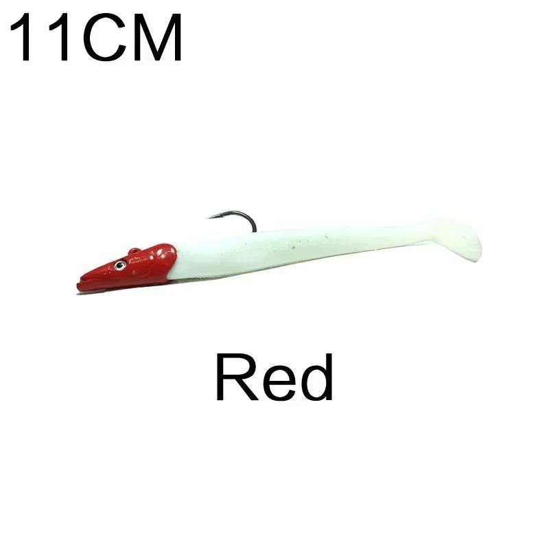 Soft Lure Bait Silicone Jig Fish Head Sinking Fishing Lure for Fresh and Salt Water Vivid Natural Live Body Jigging