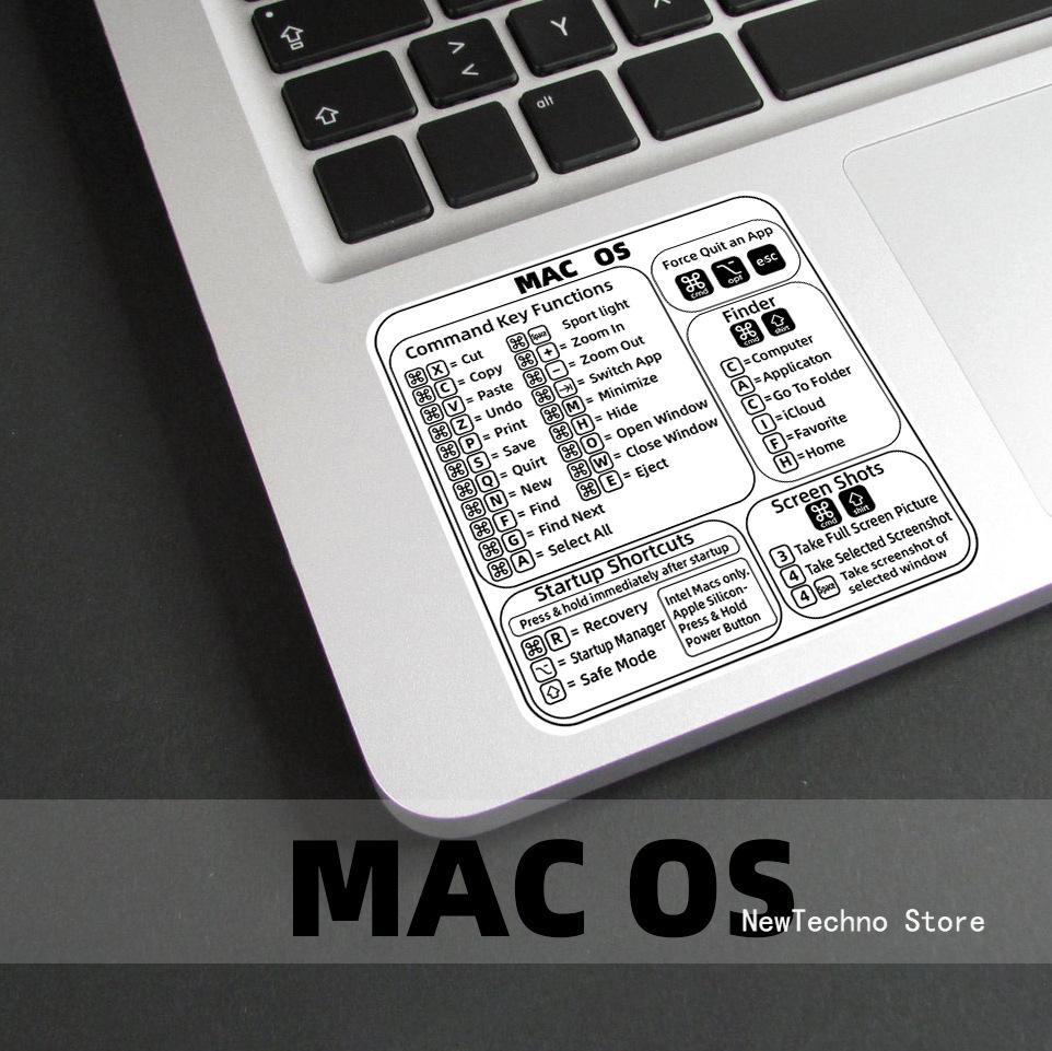Nálepky s klávesovými zkratkami pro Word Excel Windows/MAC/OS Grafika písmen Ochranná nálepka na notebook