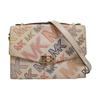 [Folosit] MK Hendrix Imprimeu cu Logo de Litere Blocuri de Culoare Casual Vintage Piele Plic Geantă de Umăr Geantă Crossbody Medie - Bun #1S856VB
