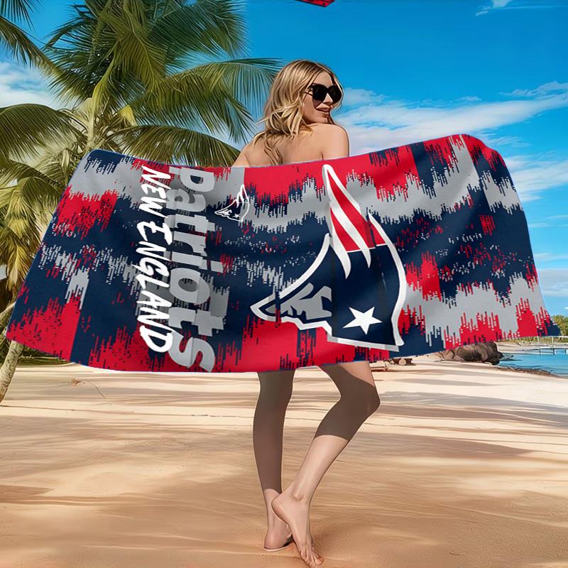 New England Football Team Logo Beach Towel, Quick-drying, Easy to Care for, Suitable for Both Fitness and Beach Vacations,Sports Essential