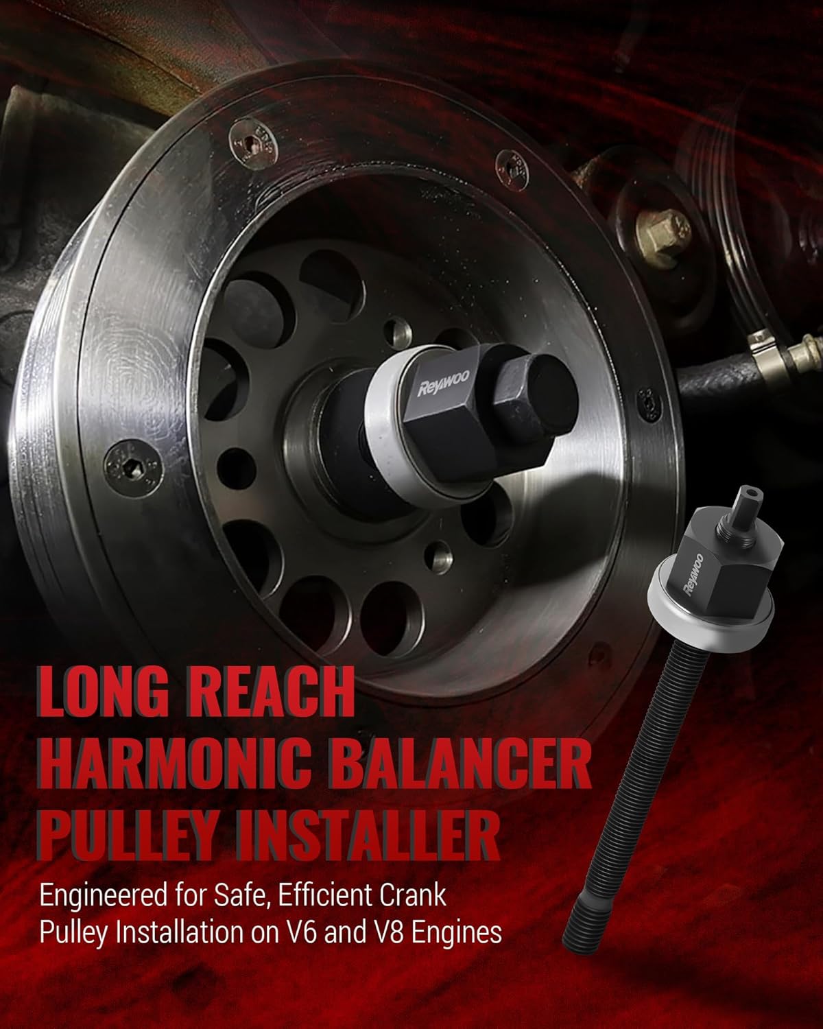 Harmonic Balancer Installer Set, Long Reach Crank Pulley Tool Kit for Damper Installation United States