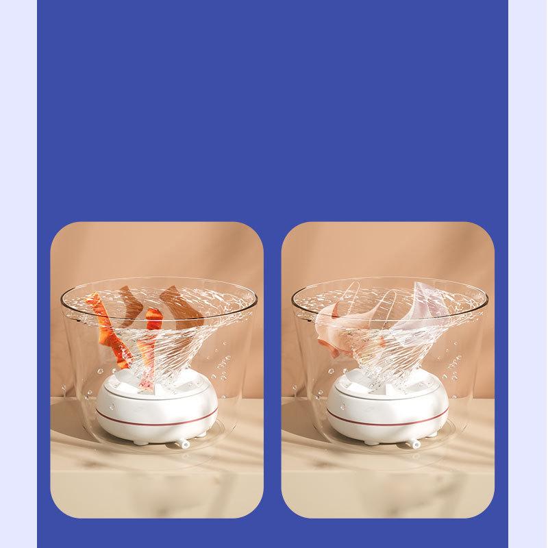 Mini Pralka Wysokiej Mocy Przenośna Mocne Czyszczenie Ultradźwiękowa Turbo Składana Podróżne Pranie