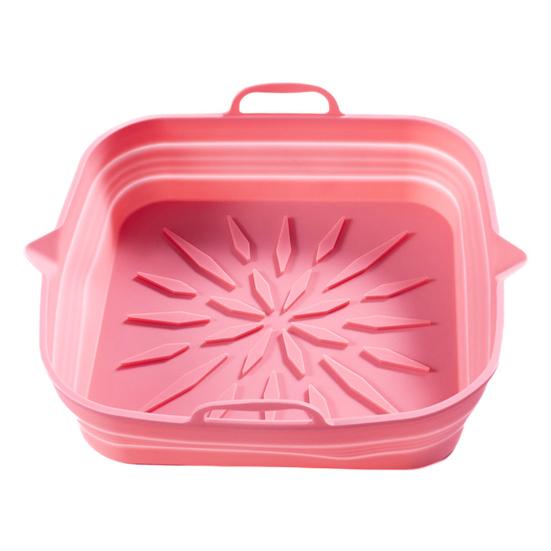Heating Evenly Pan Pad Liner Easy Clean Reliable Fryer Square Silicone Tray