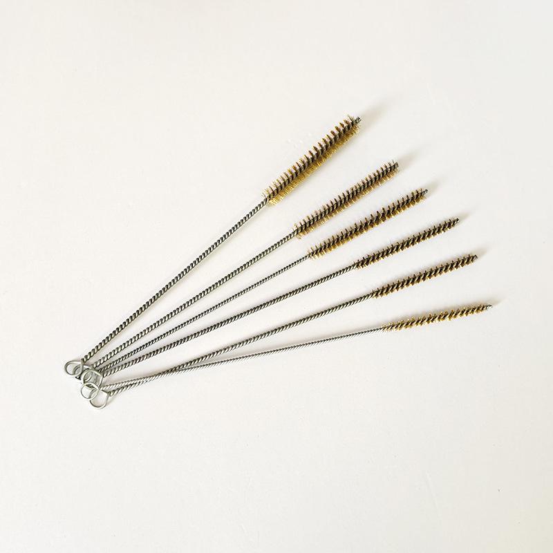 12" Pipe Brush Set with Copper & Stainless Steel Wire for Rust Removal & Polishing