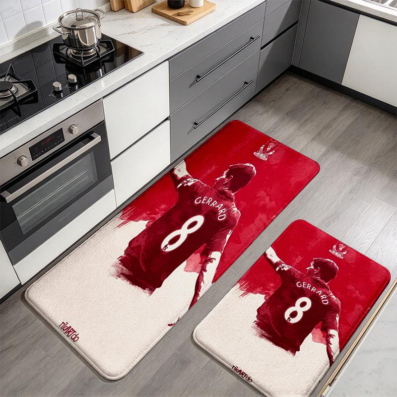 L.F.C. football team Flannel Kitchen Mat Christmas Soft Area Rug Non Slip Floor Carpet Home Decoration