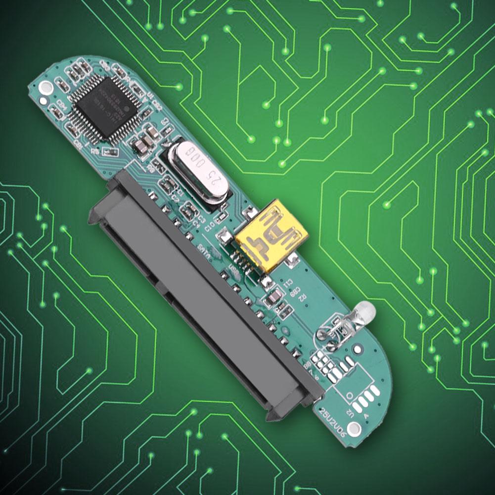 Hard Disk Adapter 2.5'' USB 2.0 tO SATA 7 + 15 Pin Converter for 2.5" Hard Drive SSD Compatible with Laptop Desktop PC Computer