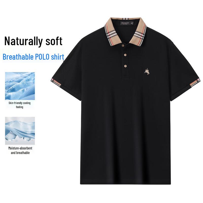 

POLOMEISDO Men s Cool-Sense Striped Polo Shirt 2XL