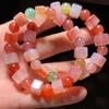Yanyuan Agate Sugar Cube Candy Color Bracelet for Women - Fashionable, Simple, Fresh Single Strand
