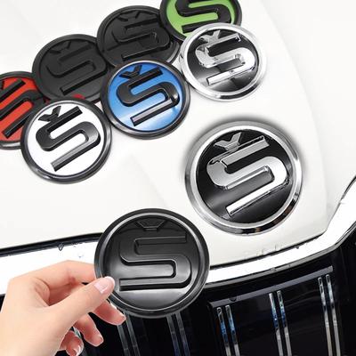 2026 Hot For 2pcs Car Front Hood Badge Rear Trunk Emblem Replacement Sticker For Skoda Yeti VRIS Rapid Octavia A5 A7 Kodia