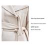 Extra Long Over-the-Knee Down and Wool Coat with Belt and Large Lapel for Autumn & Winter YJ1393