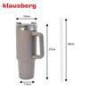 STALOWY KUBEK TERMICZNY TERMOS 1100ml Z RĄCZKĄ I SŁOMKĄ KLAUSBERG KB-7943