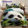 Panda Pattern Bedding Quilt Set Quilt Cover Pillowcase Home Decoration Birthday Gift (1 * duvet cover + 2 * pillowcase, without core)
