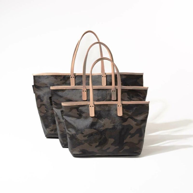 Utka L size tote tanned PVC water commuting to work or adult camouflage [Heini] bag, leather, camouflage, A4, repellent, lightweight, ladies, school,