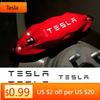 Automobilio lipdukas Tesla 6 vnt. Automobilio stabdžių suportų lipdukai Tesla Model 3 X S Y Roadster P75D P85D P90D P100D Šoninio sparno lango lipdukas