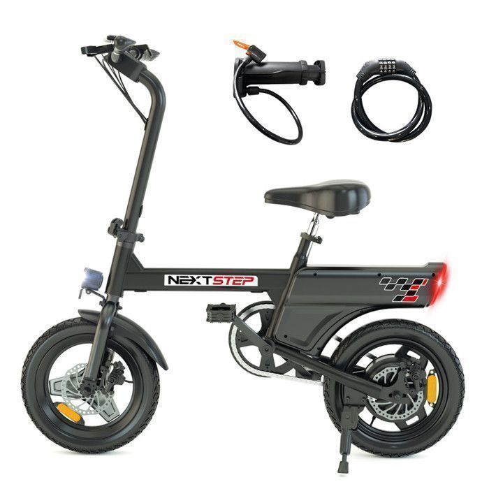 Bicicletta Elettrica Pieghevole - YEE GOO - LE003 - Ruote 14" - Motore 250W - Autonomia 30-45km - Nero