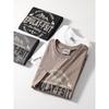 Trendy Retro Print Cotton Brushed Long Sleeve T-shirt
