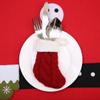 3pcs Cartoon Knitted Christmas Stockings Red Candy Gift Bags  New Year Decor