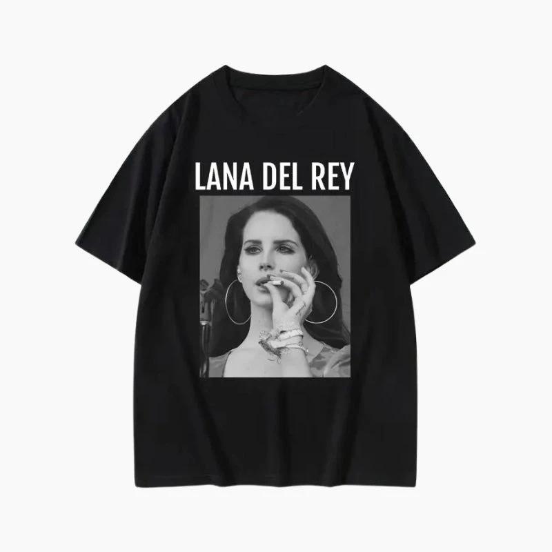 

2026 New Lana Del Rey Graphic Print T Shirt Men Women Hip Hop Vintage Streetwear Summer Short Sleeve Fashion T Shirt S