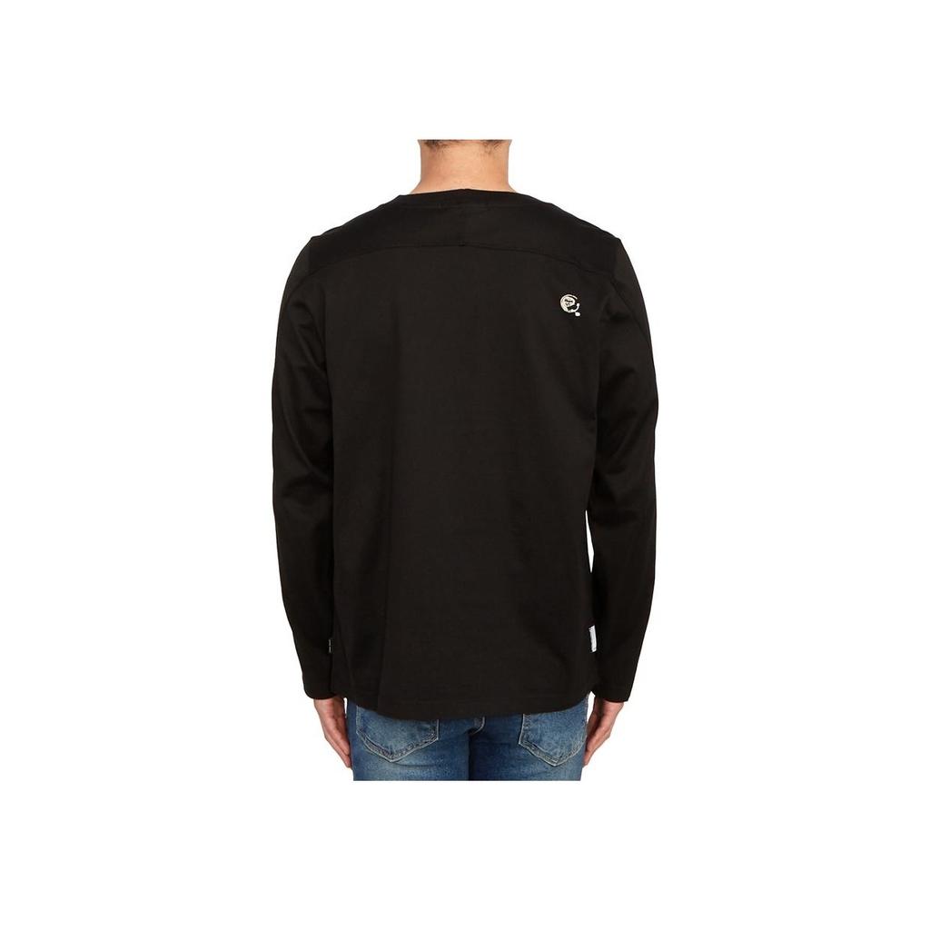 STONE ISLAND Solid Color Long Sleeve Crew Neck Sweater Men Sweater Black 78192021A-V0029