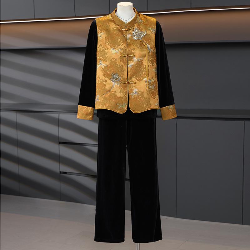 

Stylish Retro Spring Set for Middle-Aged Women (40-60) XL (recommended 95-110 jin)