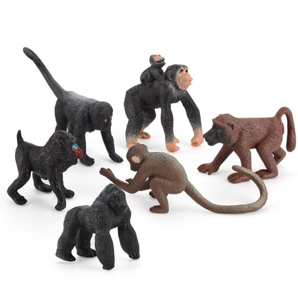 Education Monkey Action Figures PVC Material Orangutan Gorilla Model Christmas Gift