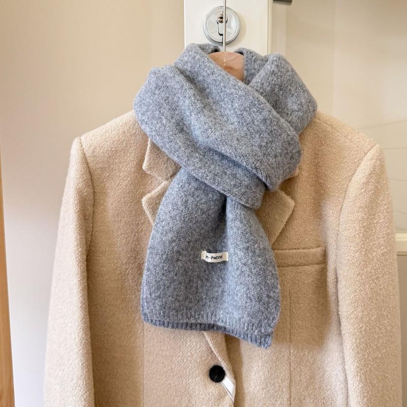 Womens Wool Blend Knit Scarf Thick Warm Long Winter Neck Wrap Students Couples Fashion Accessory