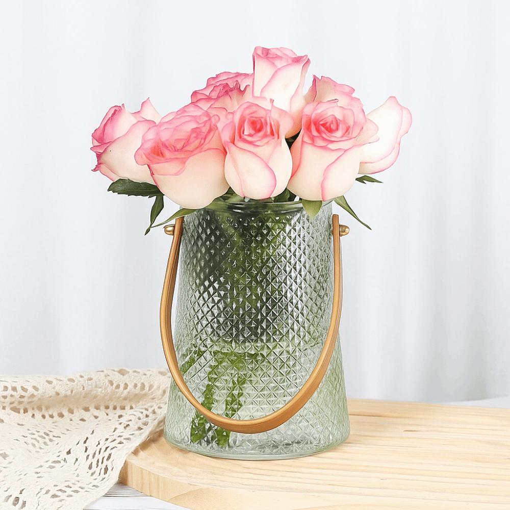 

Glass Hydroponic Planting Bottle Decorative Handheld Vase Flower Ornament Bottle Home Decoration белый