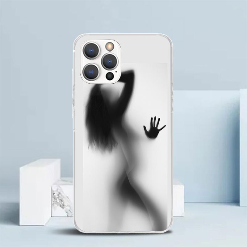 Woman Silhouettes Sexy Lady Girl Phone Case For IPhone 16 17 Air 16E 15 14 Plus 13 Mini 12 11 Pro Max 7 8 + SE 2020 Soft TPU Bac