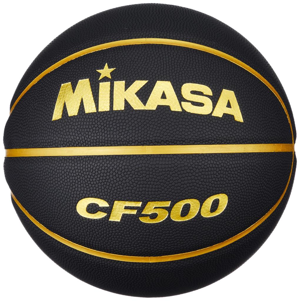 MIKASA Basketball Size Synthetic Recommended Internal 5, Leather, Black/Gold, CF500-BKGL, Pressure 0.490-0.630 Kgf/cm²