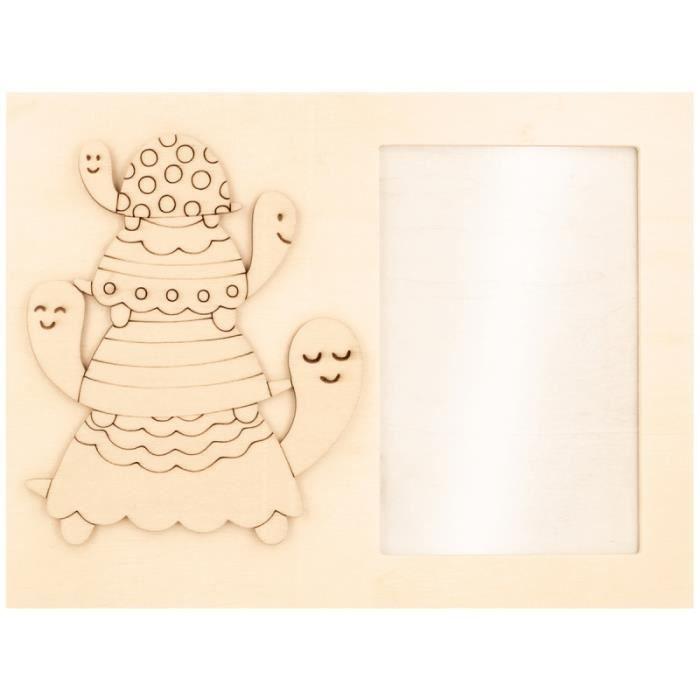 Wooden Frame - Artmio - Turtle - 25 X 18.5 Cm - Beige - Decorative for Children