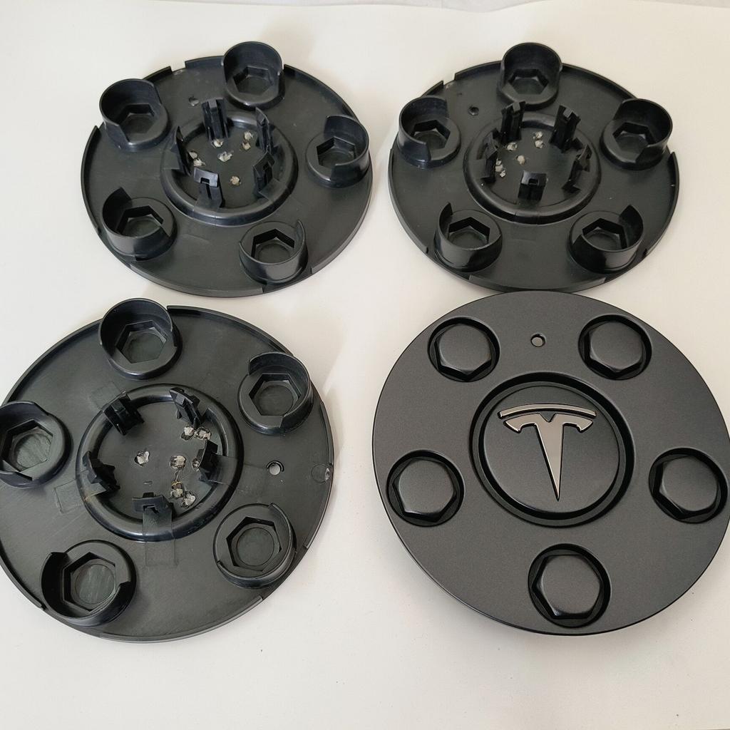 QPPU3 4 VNT. Tesla 2024 Model 3+ Highland 2024 Ratų centriniai dangteliai 18 colių Ratų centrinis dangtelis Nesugadinantis montavimas