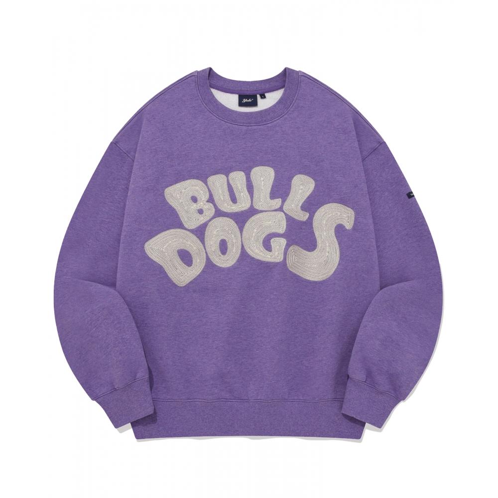 

YALE GROOVY BULLDOGS CREWNECK HEATHER PURPLE